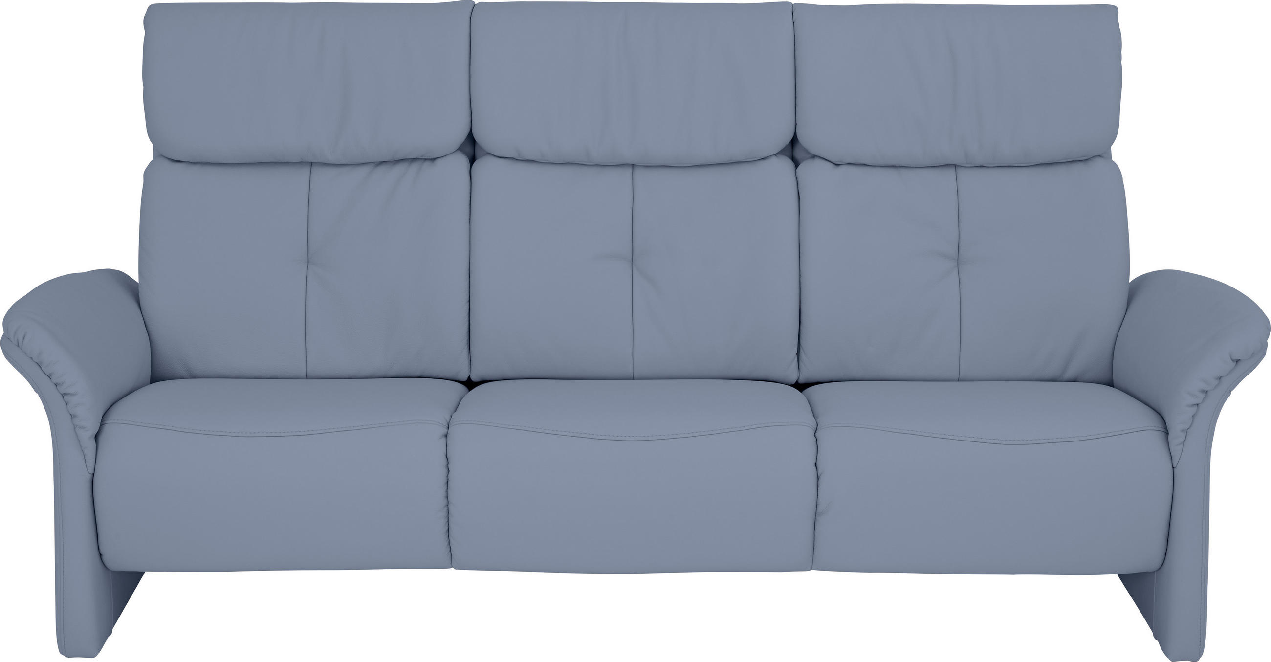3-SITZER-SOFA Echtleder Hellblau  - Schwarz/Hellblau, KONVENTIONELL, Leder/Kunststoff (209/89/105cm) - Himolla Komfortklass