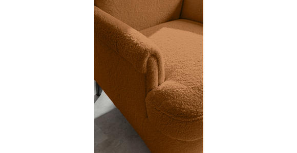 OHRENSESSEL Flachgewebe Rostfarben  - Rostfarben/Dunkelbraun, Design, Holz/Textil (72/104/85cm) - Carryhome