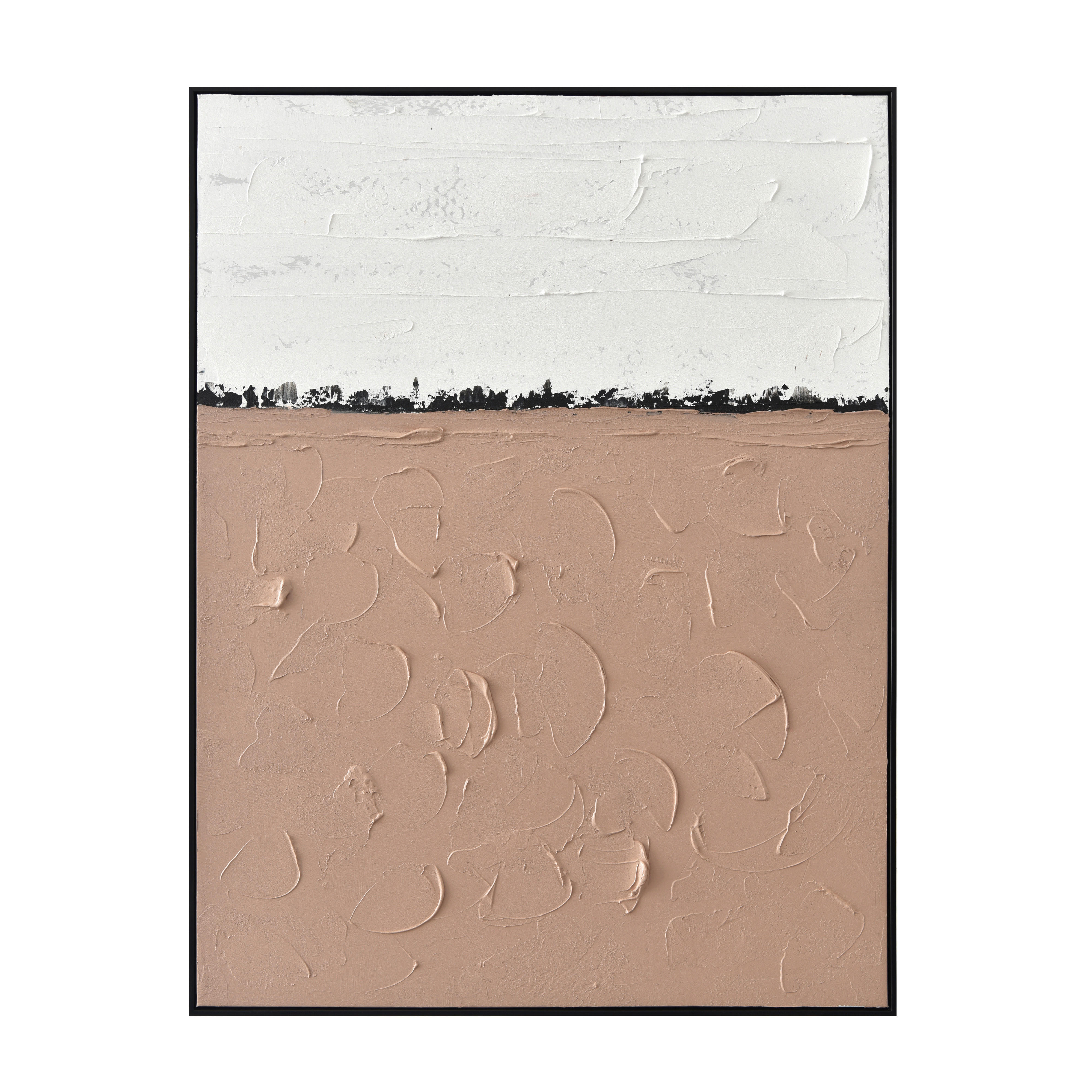 ÖLGEMÄLDE Abstraktes 90/120 cm  - Schwarz/Braun, Design, Holz/Kunststoff (90/120cm) - Monee