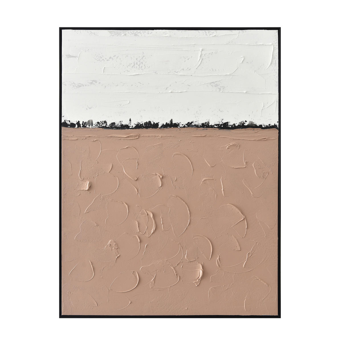 ÖLGEMÄLDE Abstraktes 90/120 cm  - Schwarz/Braun, Design, Holz/Kunststoff (90/120cm) - Monee