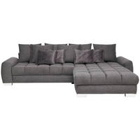 ECKSOFA Anthrazit Webstoff  - Chromfarben/Anthrazit, Design, Kunststoff/Textil (320/226cm) - Carryhome
