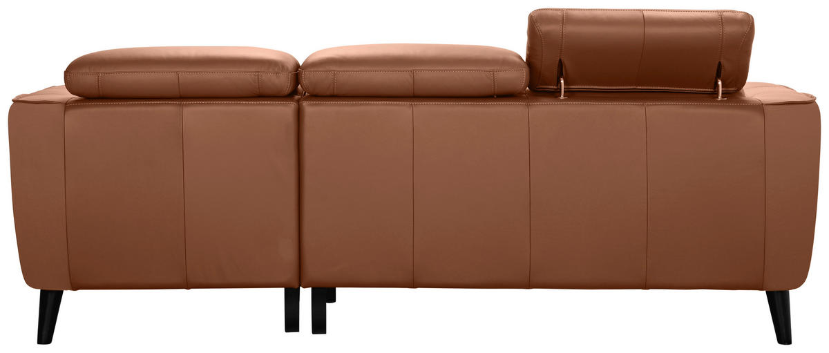 ECKSOFA Cognac Echtleder  - Cognac/Braun, KONVENTIONELL, Leder (223/92,5/169.5cm) - MID.YOU