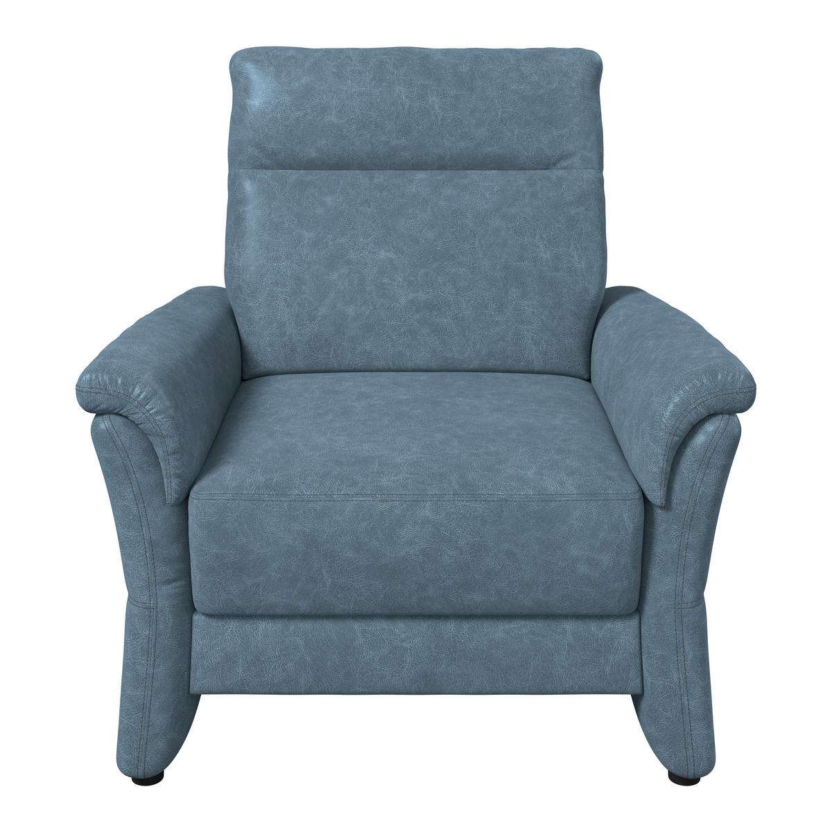 SESSEL Mikrofaser Blaugrau  - Blaugrau/Schwarz, Konventionell, Kunststoff/Textil (104/98/91cm) - Elegando