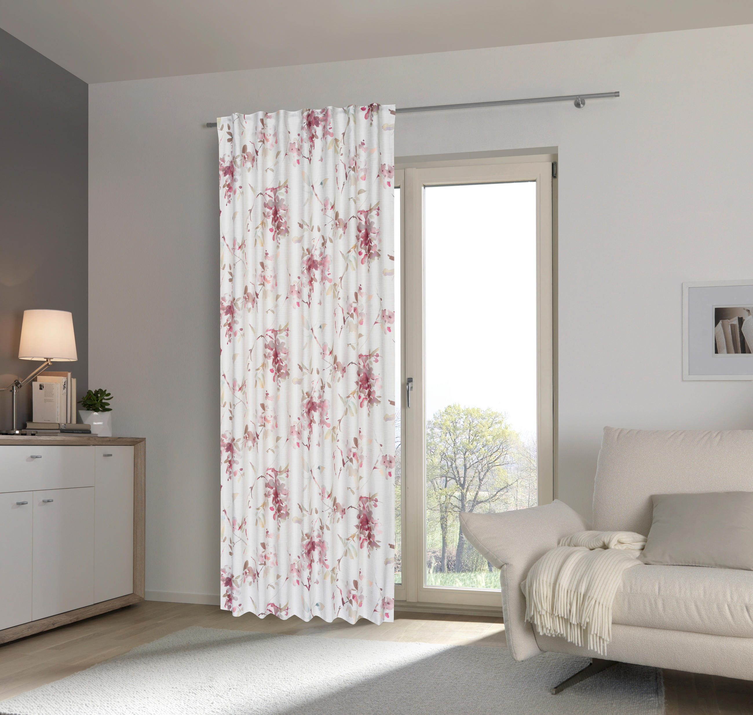 HOTOVÝ ZÁVES, nepriehľadné, 140/245 cm - ružová, Konventionell, textil (140/245cm) - Esposa