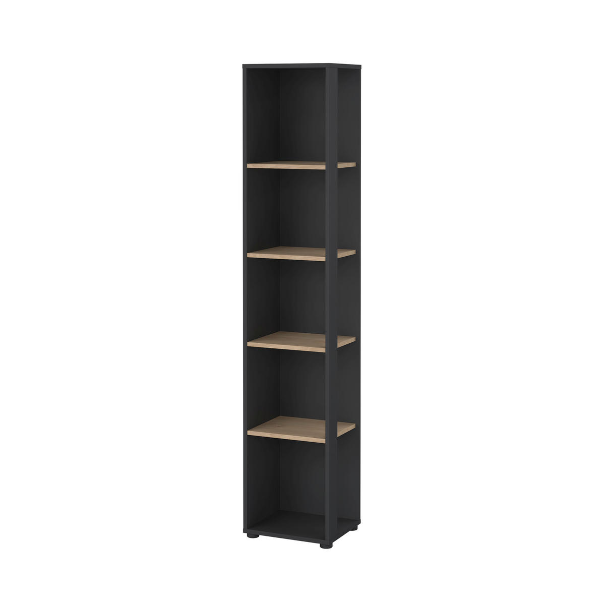 REGAL Grau, Eichefarben  - Eichefarben/Grau, MODERN, Holzwerkstoff (40,8/204,7/34,4cm) - MID.YOU