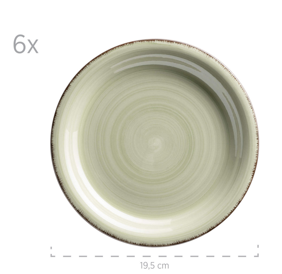 KOMBISERVICE 30-teilig Lumaca  - Olivgrün, Basics, Keramik (60/32/32cm) - Mäser