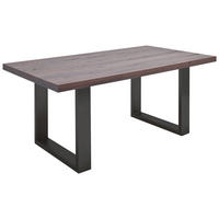 ESSTISCH Eiche massiv rechteckig Anthrazit, Eichefarben  - Eichefarben/Anthrazit, Design, Holz/Metall (260/100/77cm) - Novel