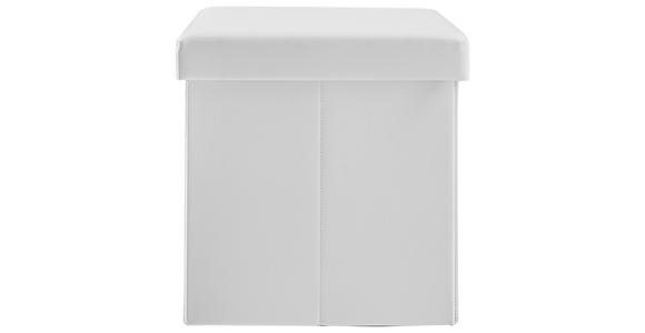 SITZBOX Lederlook, Vliesstoff Weiß  - Weiß, Design, Textil (38/38/38cm) - Carryhome