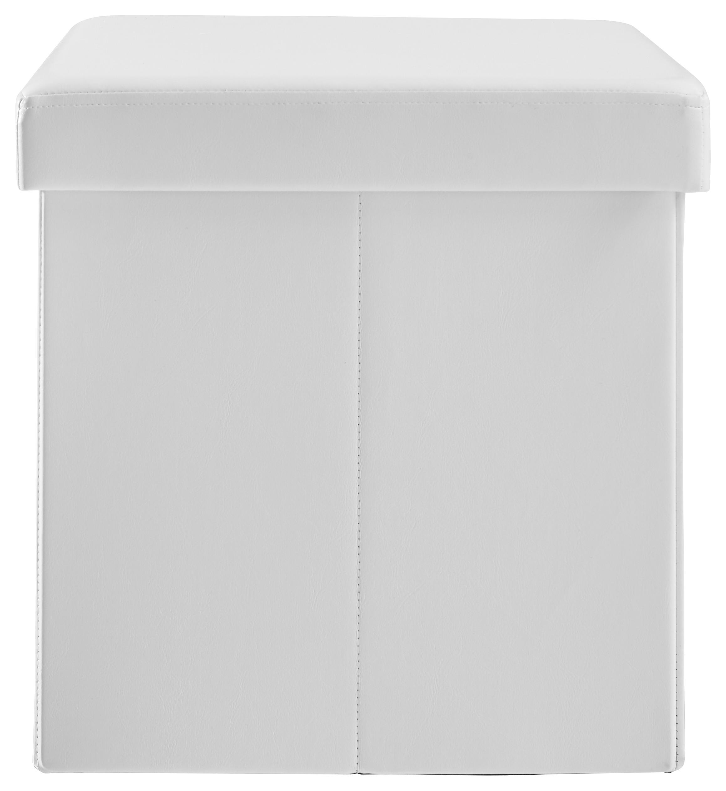 SITZBOX Lederlook, Vliesstoff Weiß - Weiß, Design, Textil (38/38/38cm) - Carryhome