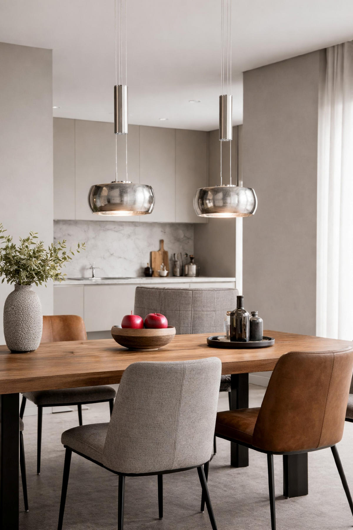 LED-HÄNGELEUCHTE Colette  - Nickelfarben, Design, Metall (21/65cm) - Fischer & Honsel