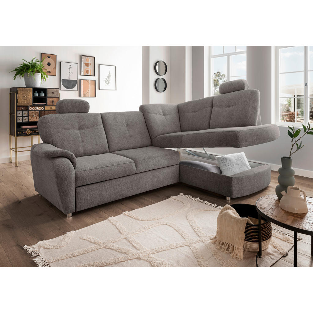 Thumbnail - Livetastic Eckschlafsofa, Graubraun, Textil, 4,5-Sitzer, 264x180 cm, Liegefunktion, seitenverkehrt erhältlich, Schlafen ...