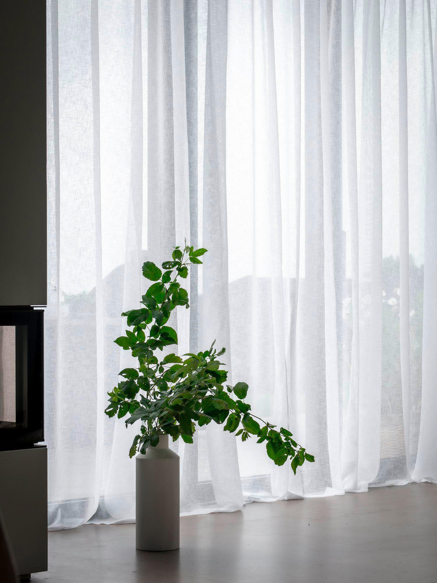 FERTIGVORHANG  halbtransparent   280/300 cm  - Weiß, Basics, Textil (280/300cm) - Svanefors
