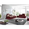 3-SITZER-SOFA in Leder Rot  - Rot/Schwarz, Design, Leder/Metall (222/86/104cm) - Dieter Knoll