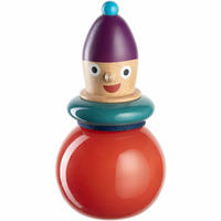 VASE  - Blau/Rot, KONVENTIONELL, Glas/Holz (12,70/24,00/12,70cm) - Leonardo