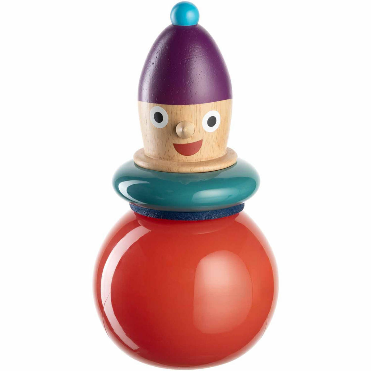 VASE  - Blau/Rot, KONVENTIONELL, Glas/Holz (12,70/24,00/12,70cm) - Leonardo