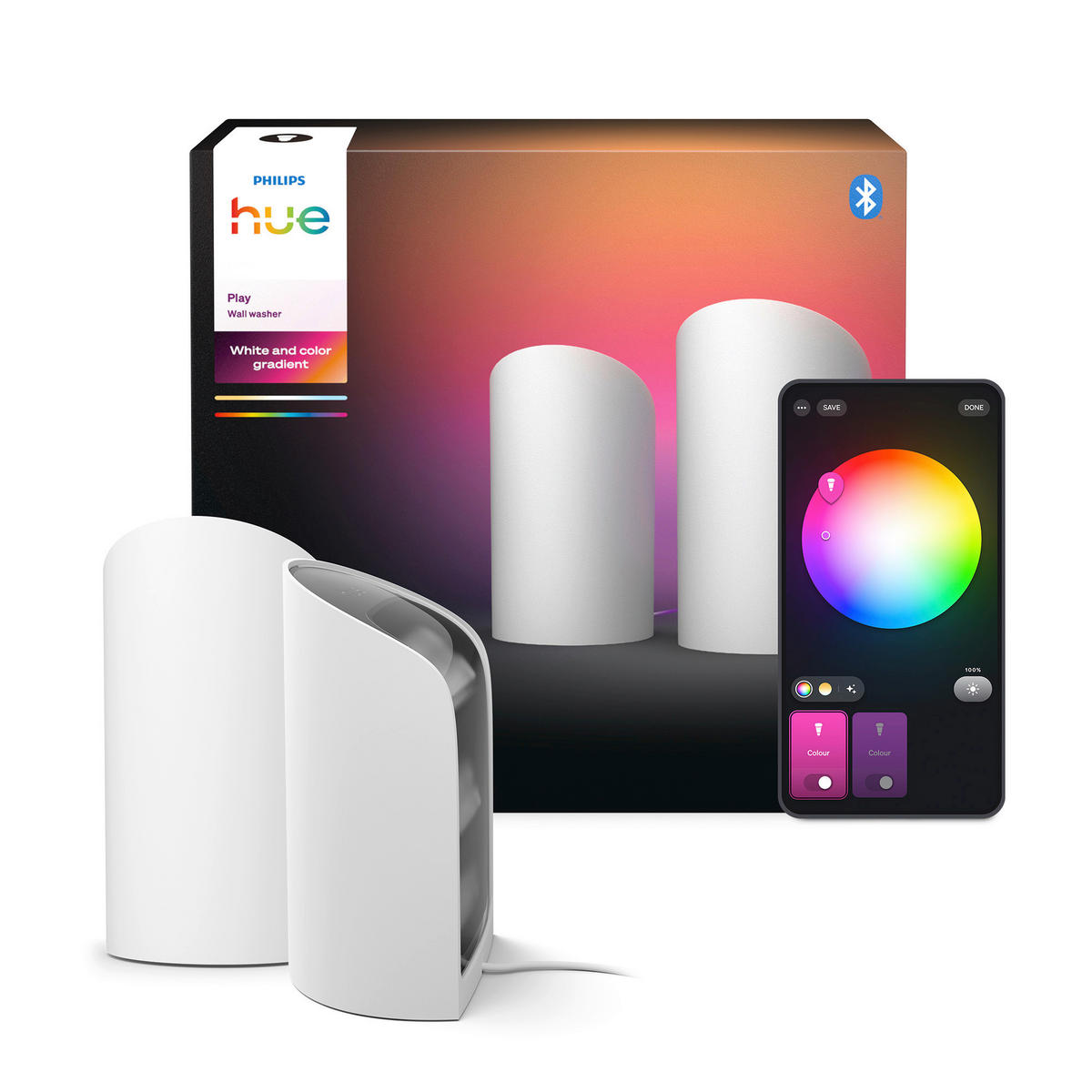 LED-TISCHLEUCHTE 7,6/15,7/9,1 cm   - Weiß, Design, Metall (7,6/15,7/9,1cm) - Philips HUE