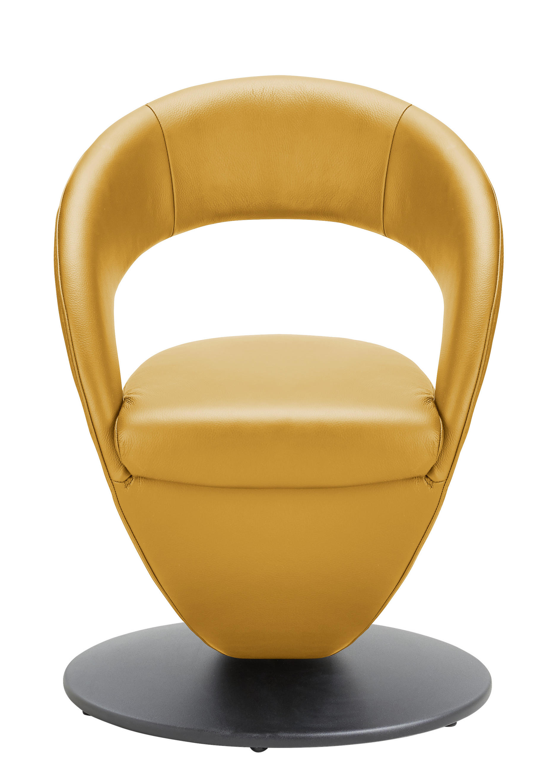 STUHL Echtleder Orange, Schwarz Lederauswahl, Stoffauswahl, Typenauswahl - Schwarz/Orange, Design, Leder/Metall (62/86/61cm) - Moderano