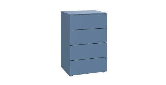 KOMMODE 50/79/41 cm  - Blau/Schwarz, Design, Holzwerkstoff/Kunststoff (50/79/41cm) - Xora