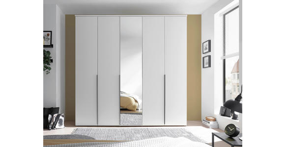 DREHTÜRENSCHRANK in Weiß - Schwarz/Weiß, MODERN, Glas/Holzwerkstoff (225/225/52cm) - Carryhome