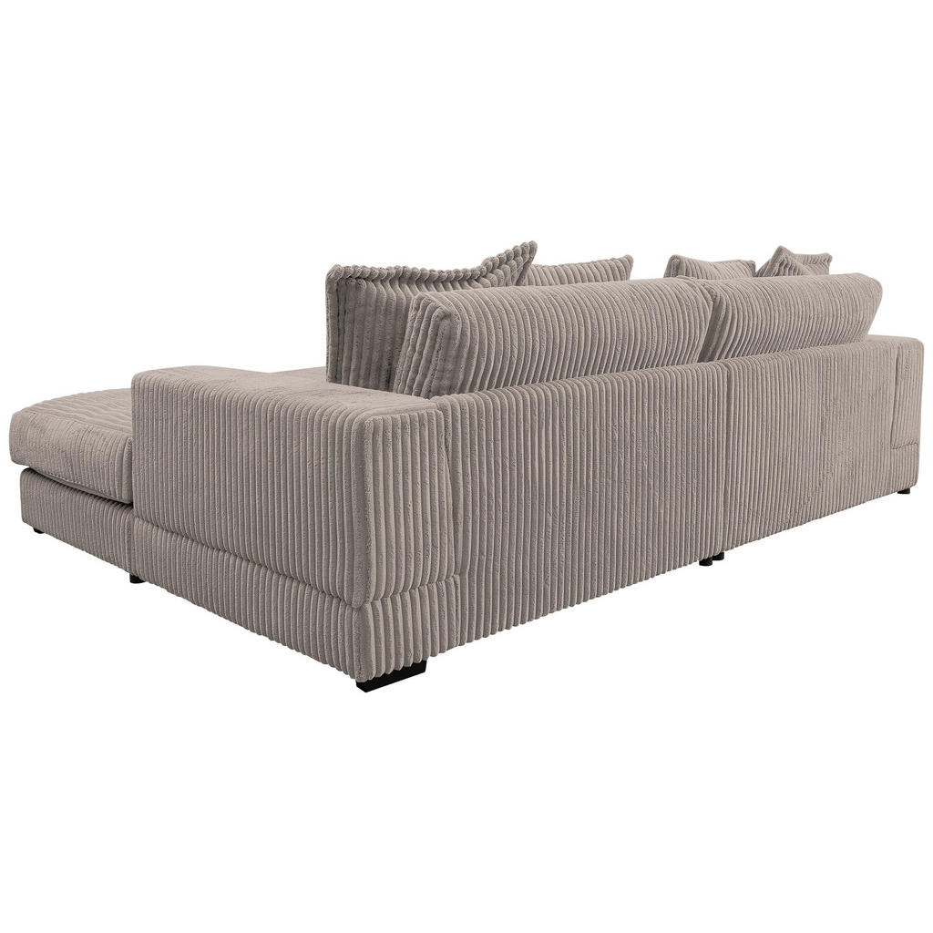 Thumbnail - Mid.you Ecksofa, Taupe, Textil, 4-Sitzer, Füllung: Polyurethan (PUR),Polyurethan (PUR),Polyurethan (Pur), Ottomane recht...