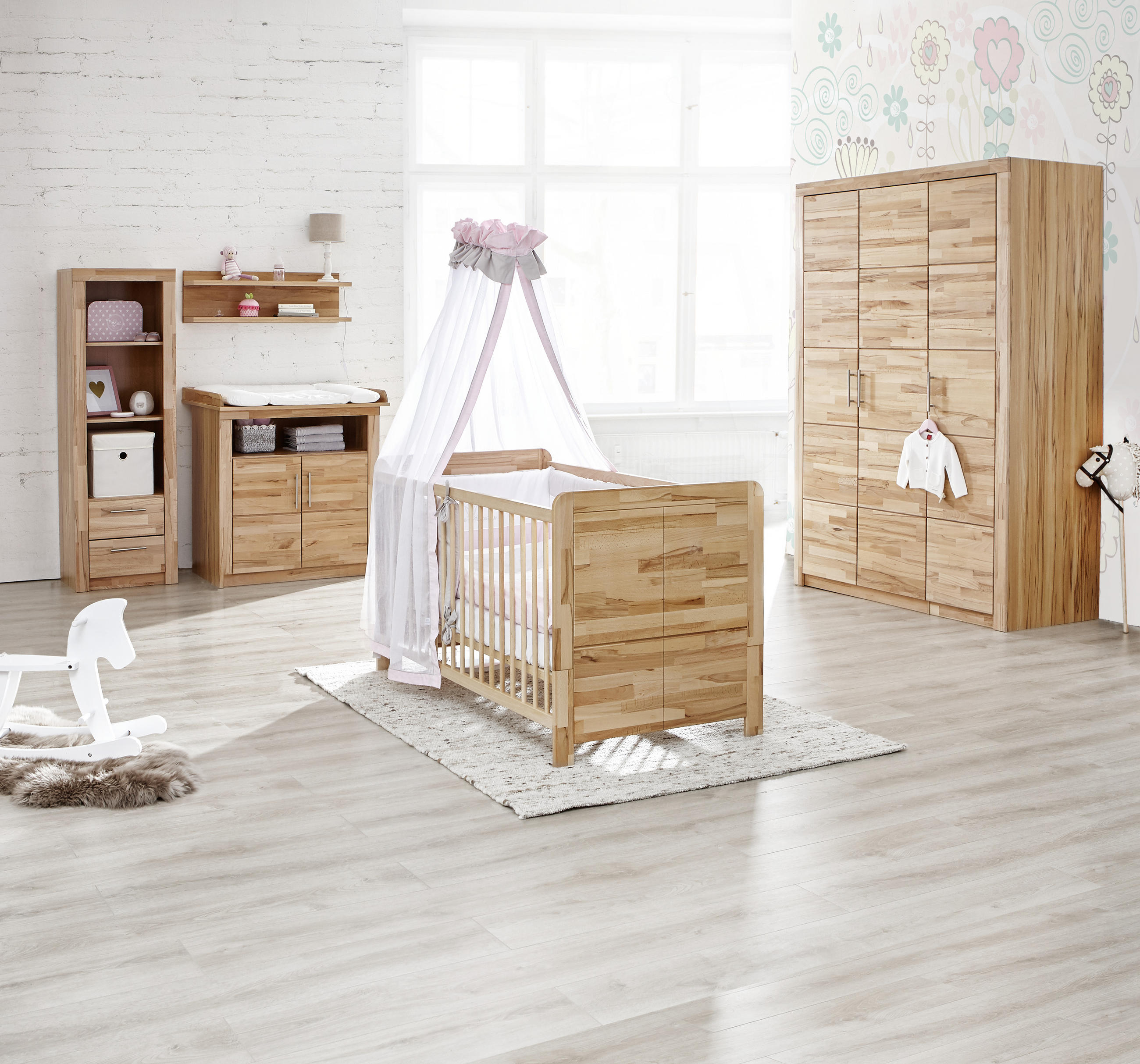 BABYREGAL Simone Kernbuche Naturfarben  - Naturfarben, KONVENTIONELL, Holz/Holzwerkstoff (52/161/42cm) - Jimmylee