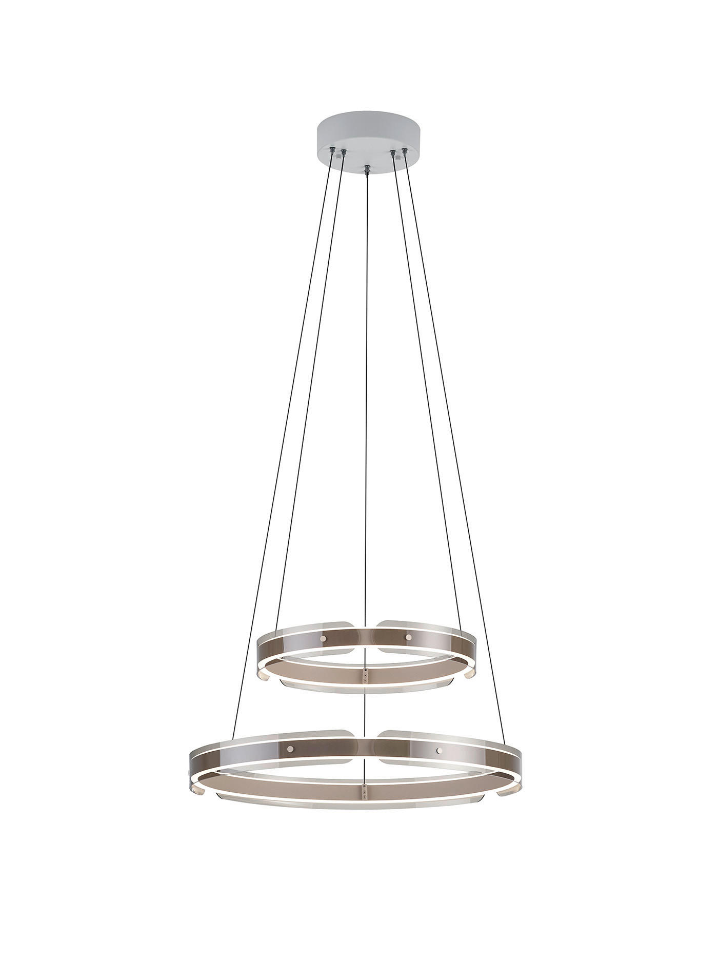 LED-PENDELLEUCHTE Valeria 60/200 cm   - Orange/Grau, MODERN, Kunststoff/Metall (60/200cm) - Musterring