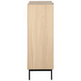 HIGHBOARD  100/120/40 cm 1 Schublade(n)  - Eichefarben/Schwarz, KONVENTIONELL, Glas/Holzwerkstoff (100/120/40cm) - Xora