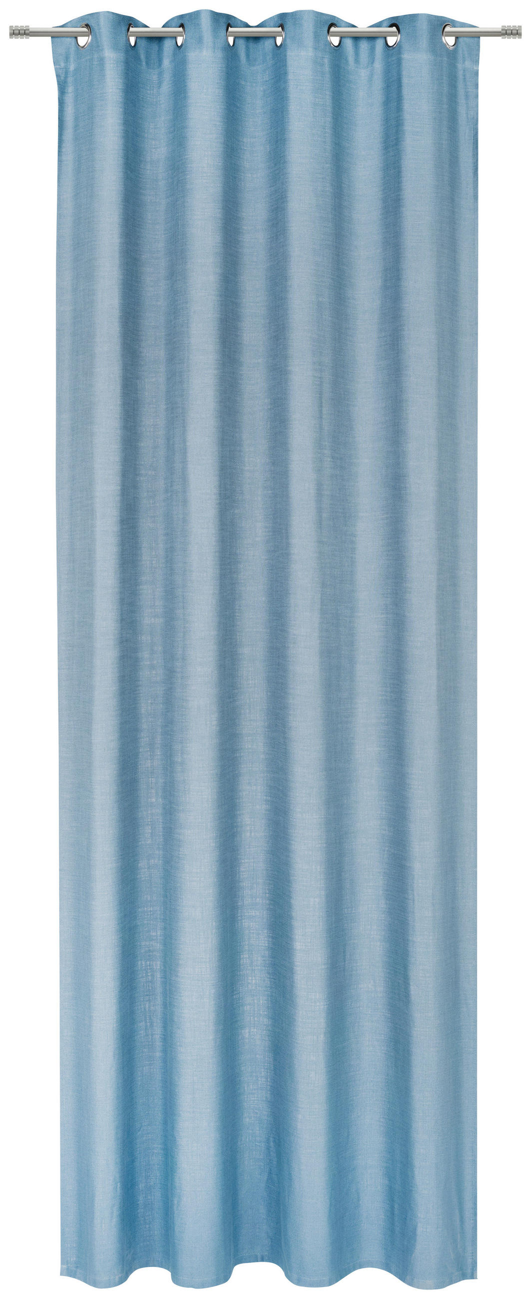 ZAVESA Z OBROČKI neprosojno 135/270 cm - svetlo modra, Basics, tekstil (135/270cm) - Esposa
