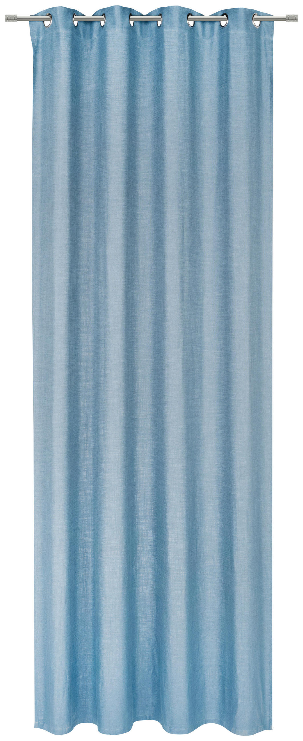 ZAVESA SA KARIKAMA svetloplava - svetloplava, Osnovno, tekstil (135/270cm) - Esposa