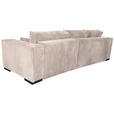 ECKSOFA Rosa Cord  - Braun/Rosa, KONVENTIONELL, Holz/Textil (230/190cm) - Carryhome