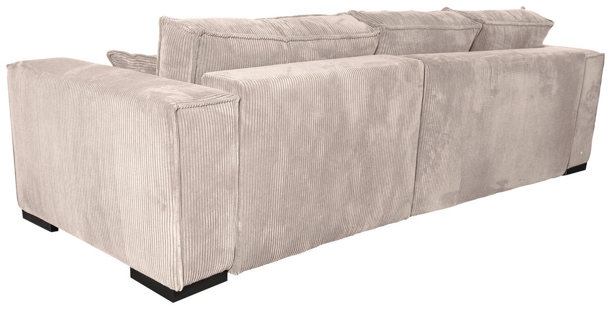 ECKSOFA Rosa Cord  - Braun/Rosa, KONVENTIONELL, Holz/Textil (230/190cm) - Carryhome