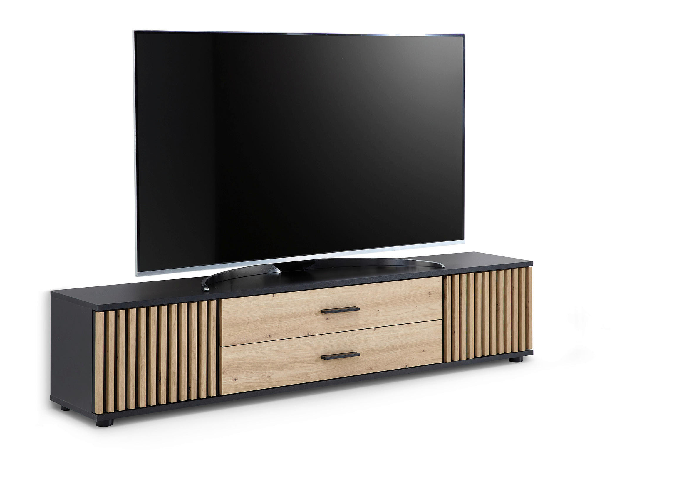 LOWBOARD  in 180/30/30 cm  - Schwarz/Eiche Artisan, Design, Holzwerkstoff/Kunststoff (180/30/30cm) - Boxxx