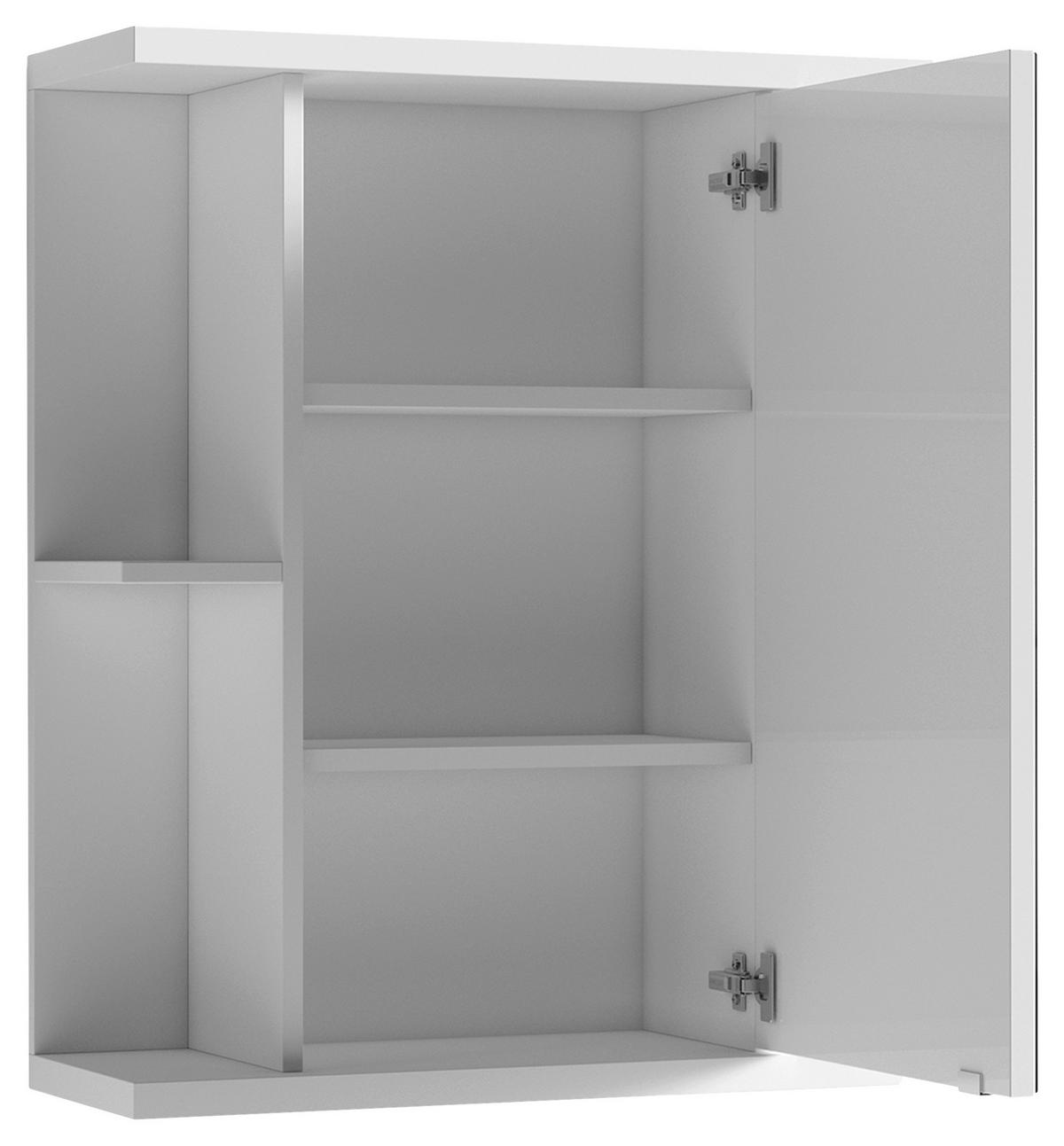 SPIEGELSCHRANK 60/70/25 cm  - Chromfarben/Weiß, MODERN, Glas/Holzwerkstoff (60/70/25cm) - MID.YOU