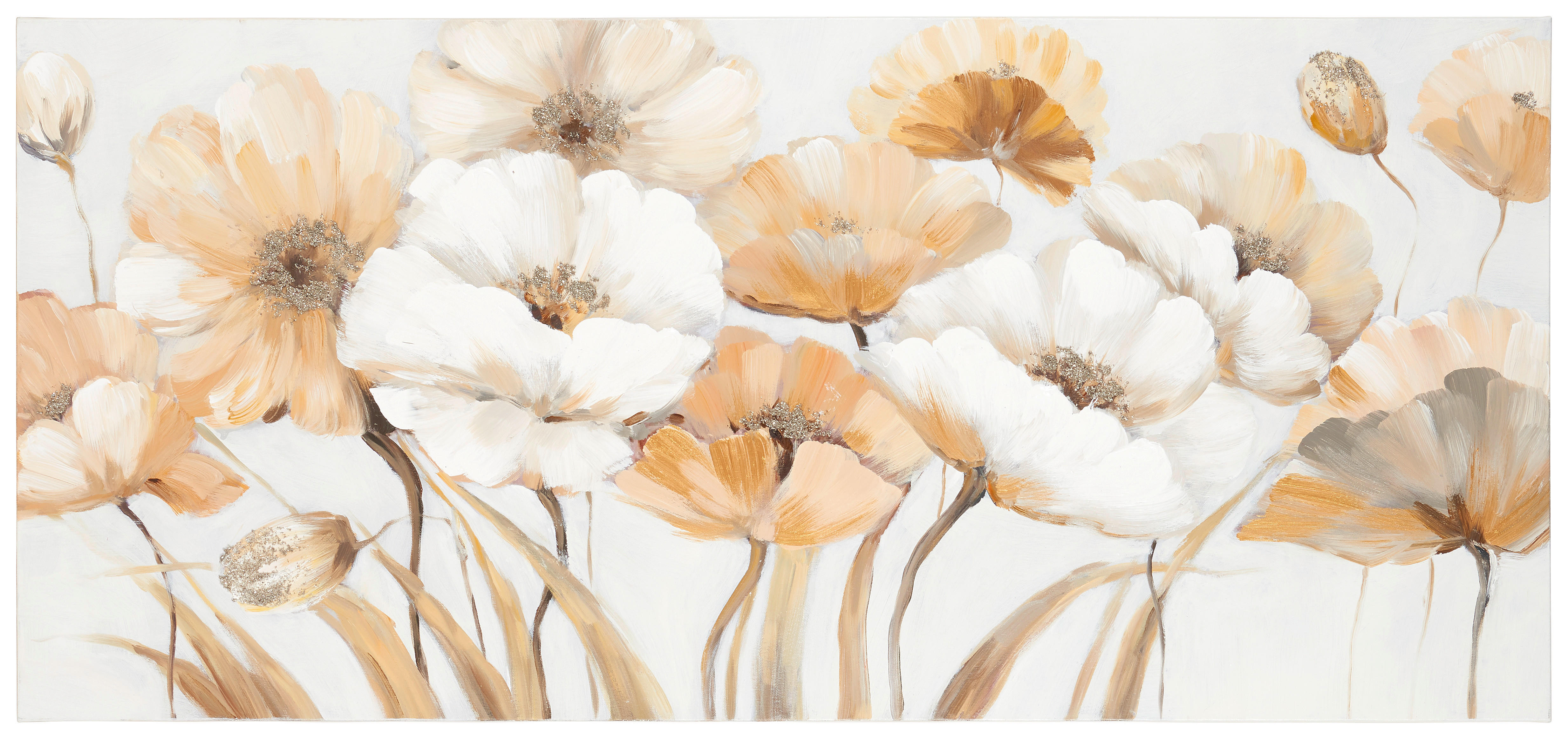 OLEJOMAĽBA, kvety, 120/55 cm  - prírodné farby/hnedá, Konventionell, drevo/textil (120/55cm) - Monee