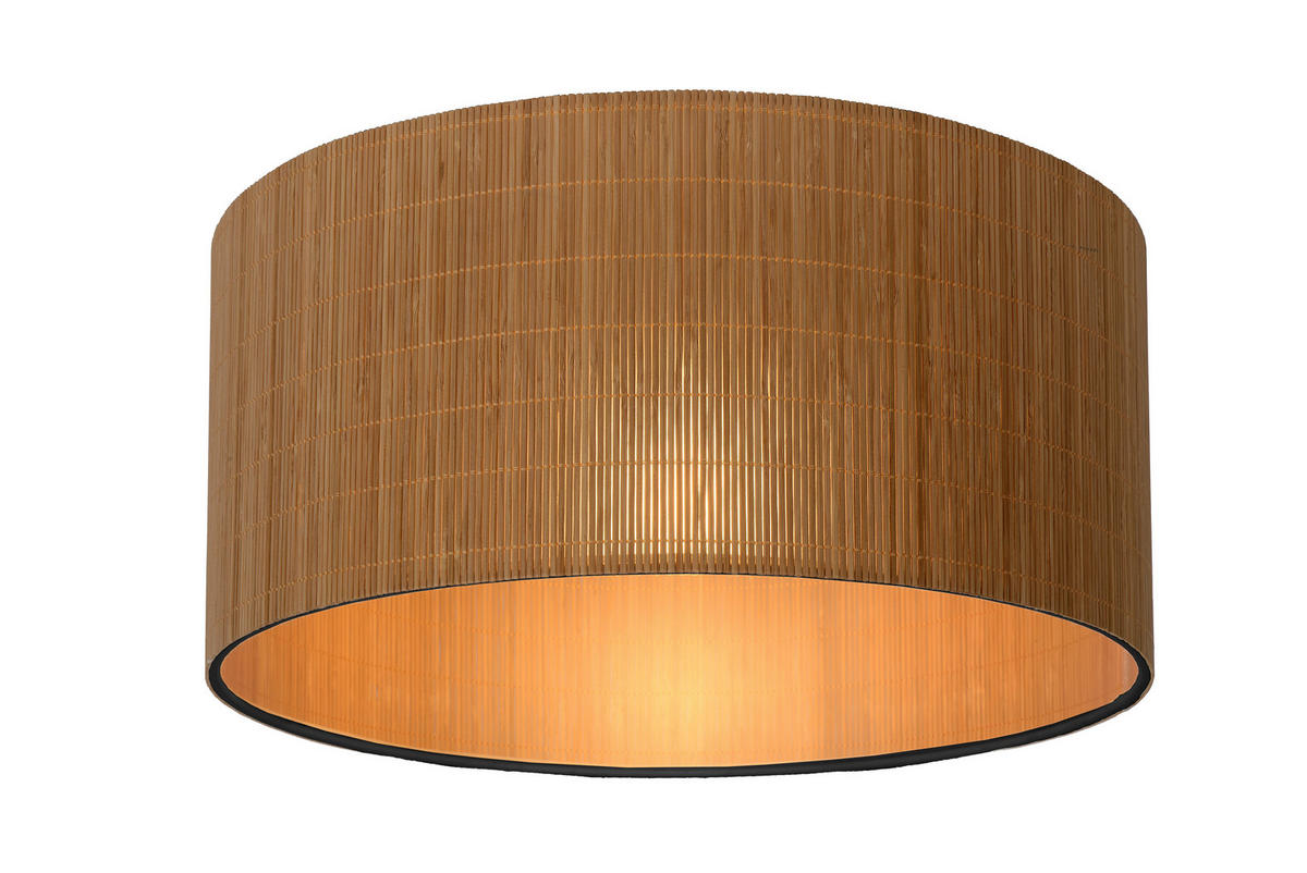 DECKENLEUCHTE    42/42/22.5 cm  - LIFESTYLE, Naturmaterialien (42/42/22.5cm) - Lucide
