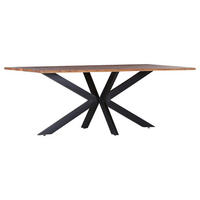 ESSTISCH in Holz 220/100/75 cm  - Schwarz/Naturfarben, MODERN, Holz/Metall (220/100/75cm) - Livetastic