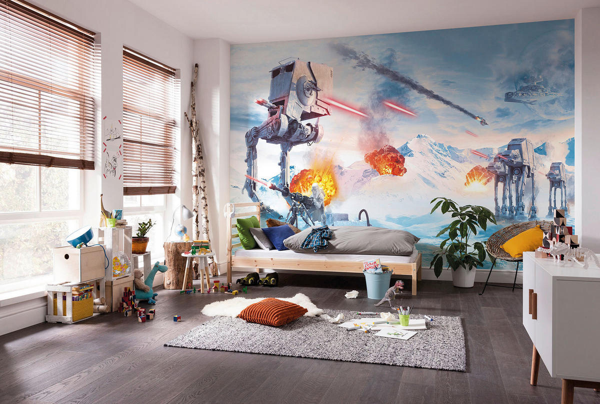 FOTOTAPETE HOTH SHOWDOWN  - Naturfarben, Design, Textil (400/250cm) - Star Wars