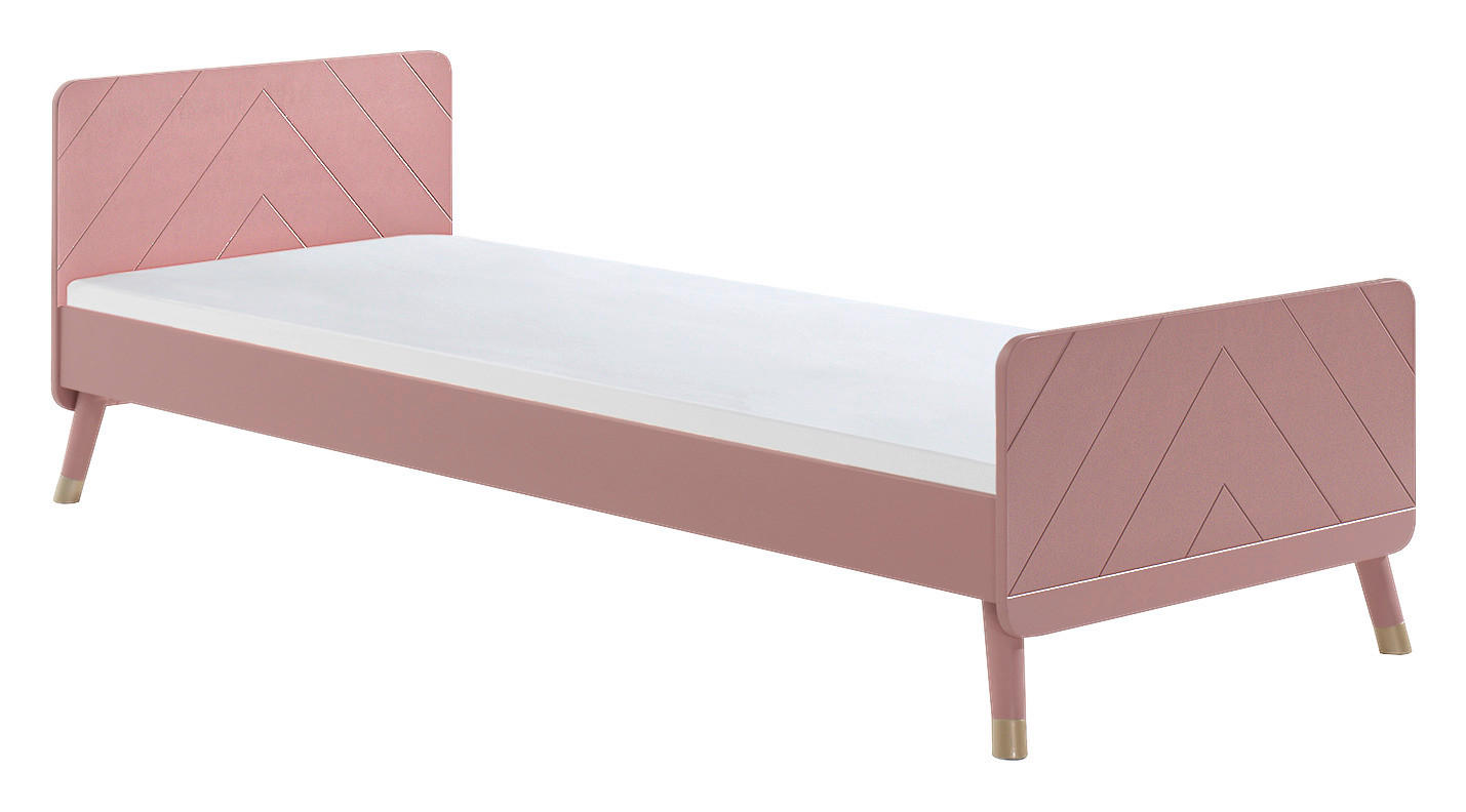BETT 90/200 cm  in Rosa  - Rosa, KONVENTIONELL, Holzwerkstoff (90/200cm) - MID.YOU
