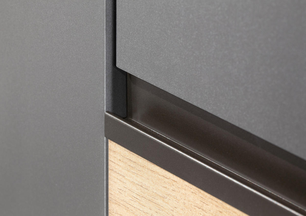 ECKKLEIDERSCHRANK 208/197/253 cm  - Chromfarben/Eiche Artisan, MODERN, Holzwerkstoff (208/197/253cm) - Rauch Möbel