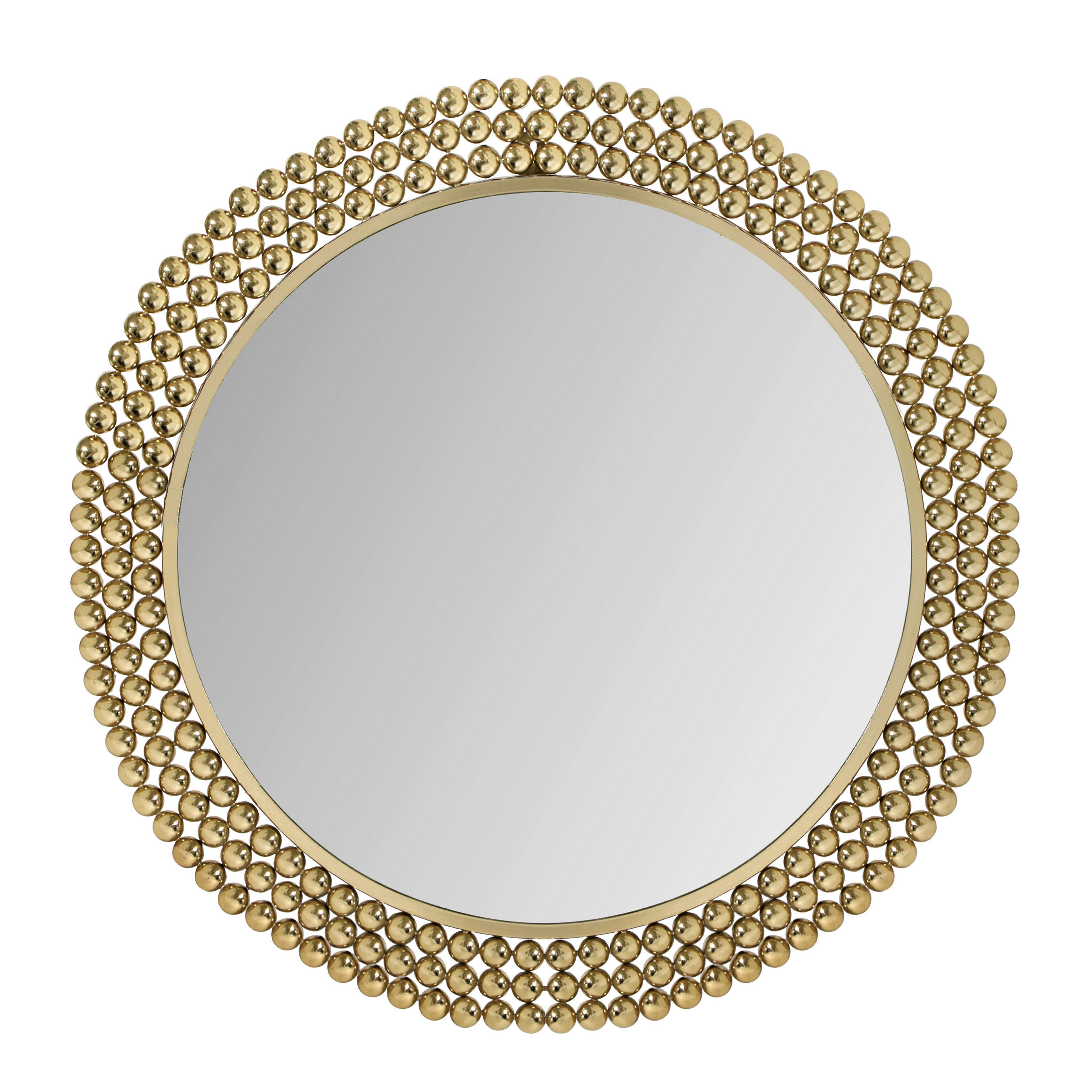 OGLINDĂ DE PERETE 76/76/3 cm    - auriu, Modern, sticlă/metal (76/76/3cm) - Ti'me