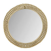 OGLINDĂ DE PERETE 76/76/3 cm    - auriu, Modern, sticlă/metal (76/76/3cm) - Ti'me