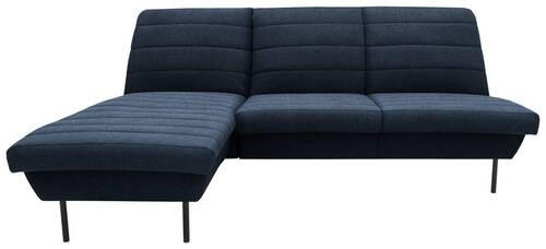 ECKSOFA Blau Webstoff  - Blau/Schwarz, Design, Textil/Metall (168/214cm) - LOOKS by W.Joop