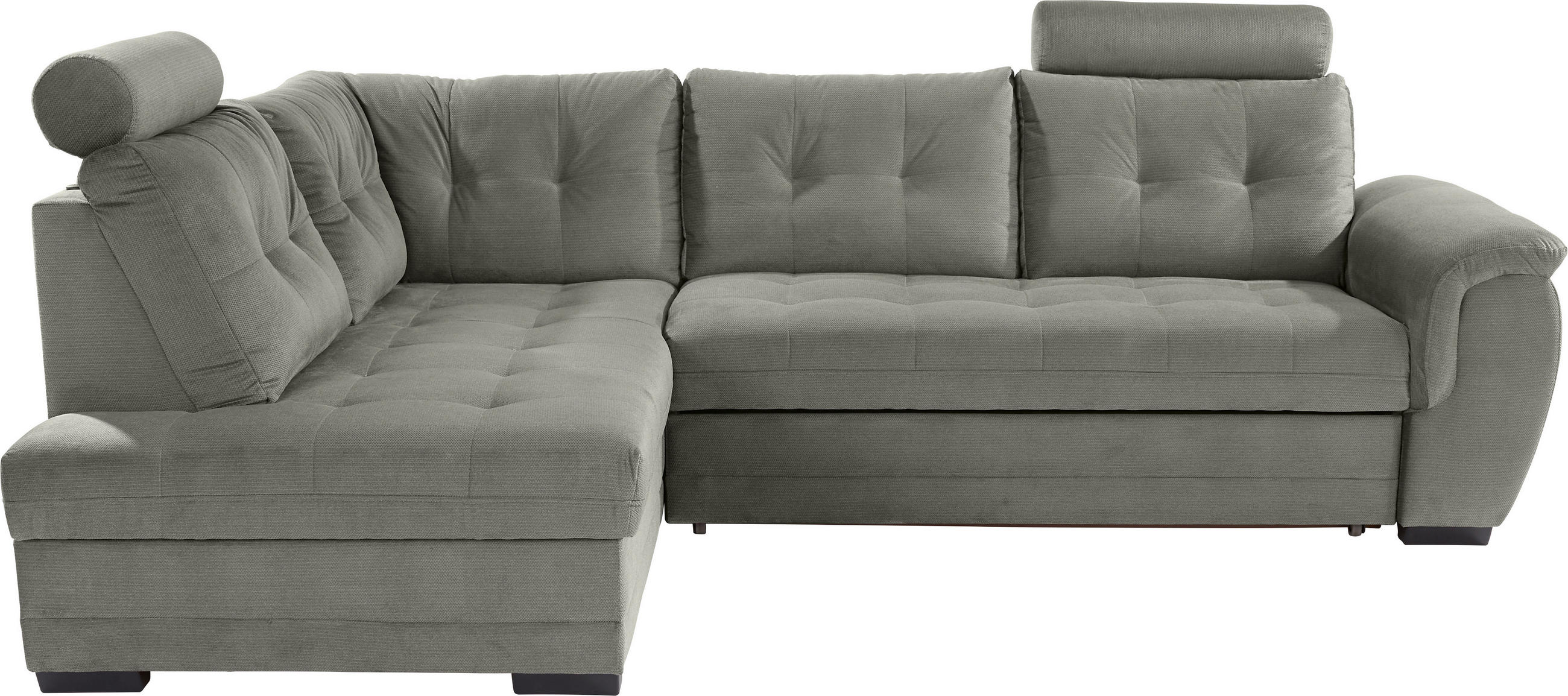 HÖRNSOFFA i vävt tyg mörkgrå  - mörkgrå/mörkbrun, Klassisk, textil/plast (183/251cm) - Livetastic
