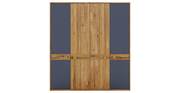 KLEIDERSCHRANK  in Anthrazit, Eiche Artisan, Wildeiche  - Wildeiche/Anthrazit, KONVENTIONELL, Glas/Holz (206/225/58cm) - Linea Natura