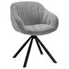 ARMLEHNSTUHL  in Eisen Chenille, Samt  - Hellgrau/Schwarz, Design, Textil/Metall (62/85/62cm) - Hom`in