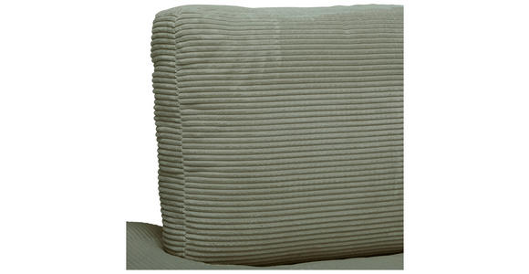 ECKSOFA Dunkelgrün Cord  - Dunkelgrün/Schwarz, Design, Kunststoff/Textil (224/265cm) - Hom`in