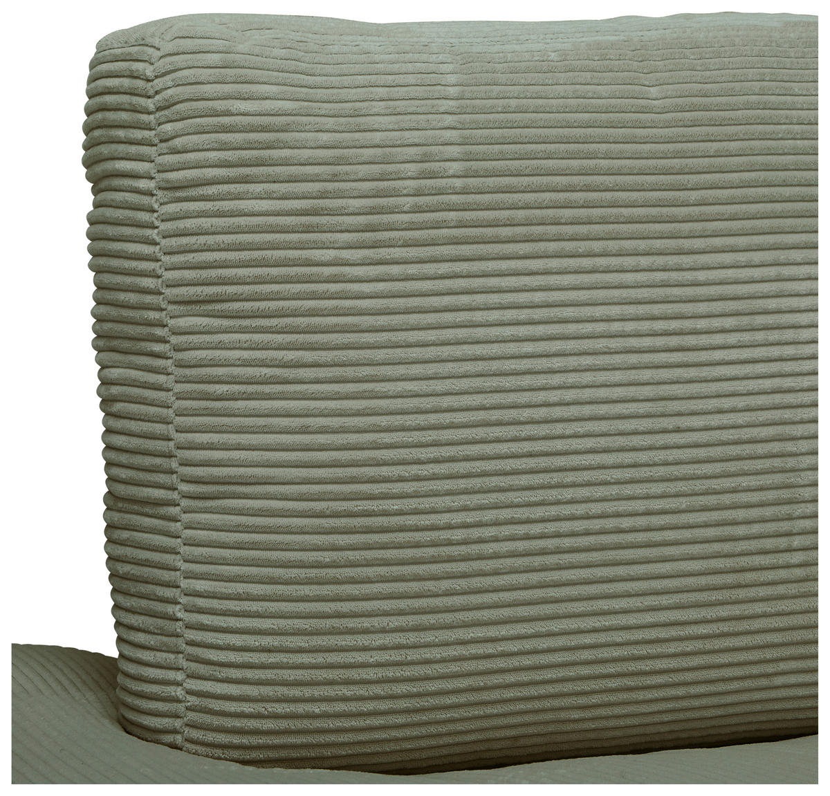 ECKSOFA in Cord Dunkelgrün  - Dunkelgrün/Schwarz, Design, Kunststoff/Textil (224/265cm) - Hom`in
