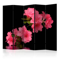 PARAVENT mit 5  Flügel - Pink/Schwarz, Basics, Holz/Textil (225/172/3cm) - artgeist