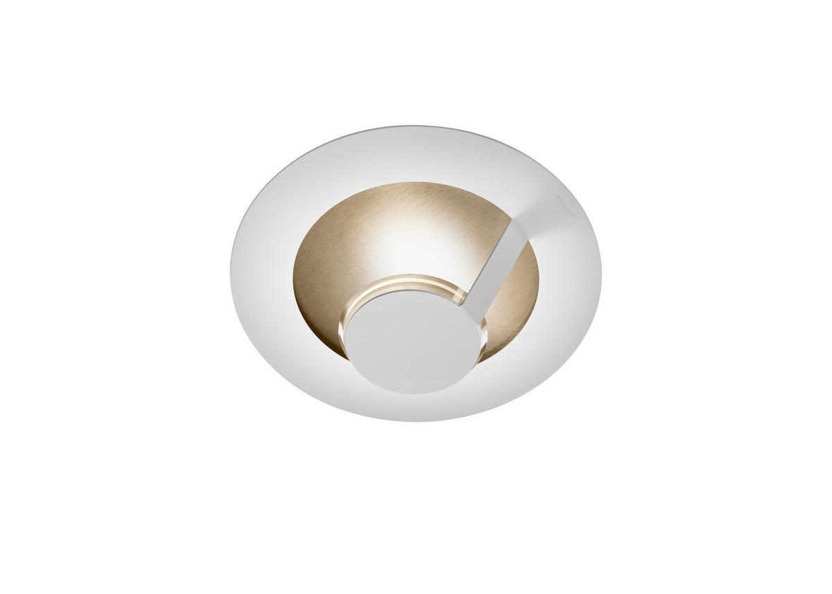 LED-WANDLEUCHTE 36/14 cm   - Goldfarben/Braun, Design, Metall (36/14cm) - Grossmann