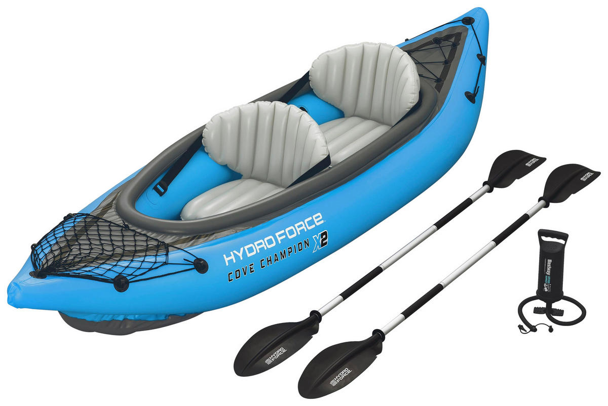 KAJAK 65052 VENTURA KAYAK  - Blau/Grau, KONVENTIONELL, Kunststoff/Metall (331/88cm) - Bestway